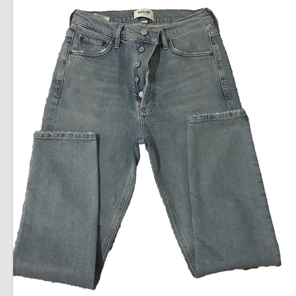 Agolde Denim - AGOLDE Jeans 25 Nico High Rise Slim Fit Pants Womens Cliffside